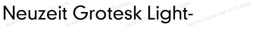 Neuzeit Grotesk Light字体转换